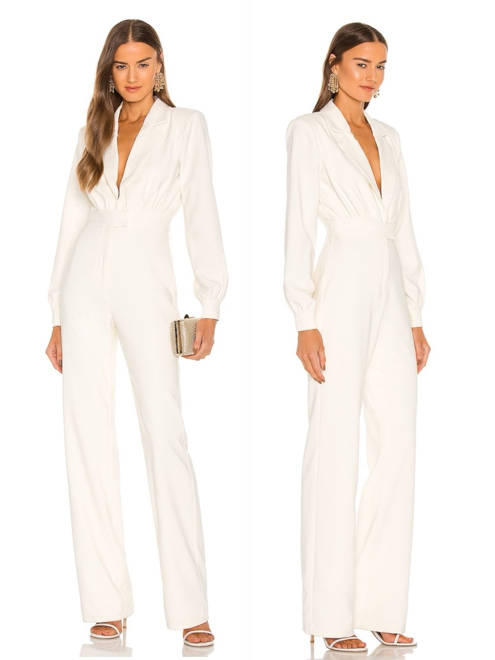Michael Costello X REVOLVE Reina Jumpsuit in Ivory
